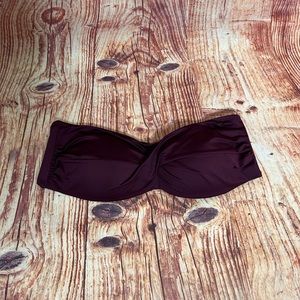 Mossimo Swim Top Bandeau Style Wine Color. Size XL
